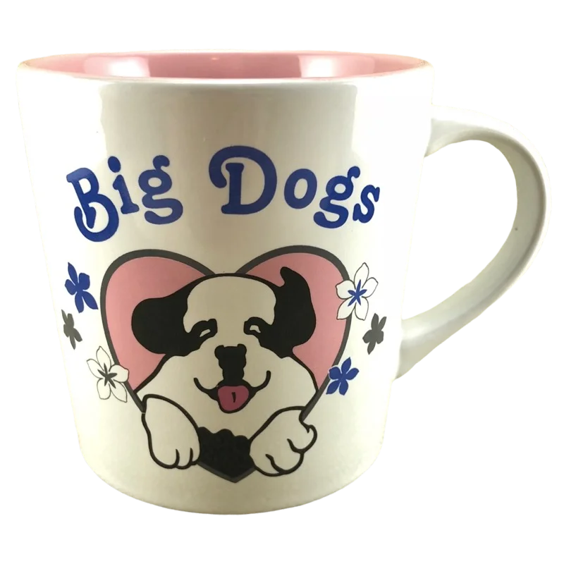 Anti-slip silicone base cup-Big Dogs Heart Floral Mug Big Dogs