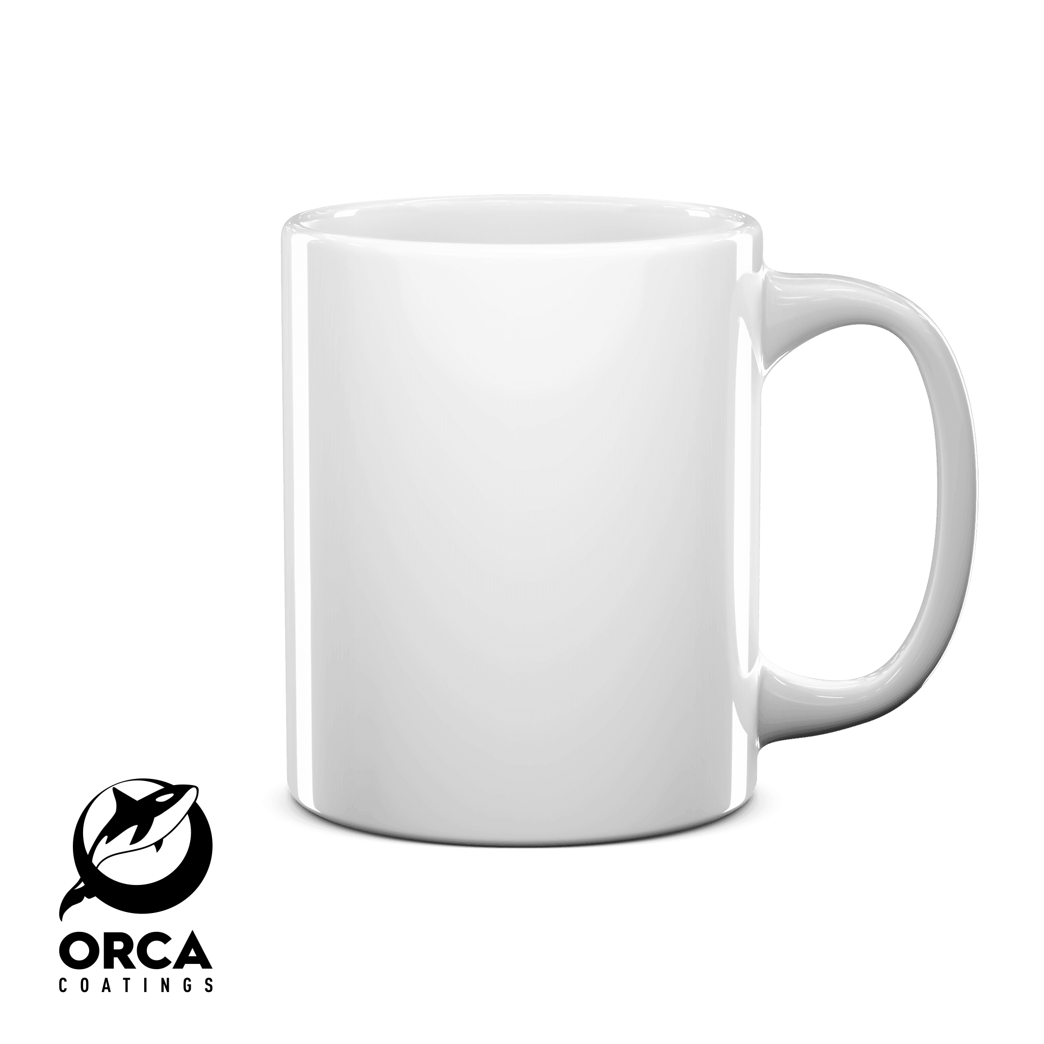 Glazed pottery water cup-[BLACK ORCA] 11 oz White Sublimation Mug - 36/PK