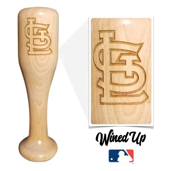 Modern geometric design mug-St. Louis Cardinals "STL" Wined Up| Baseball Bat Wine Mug