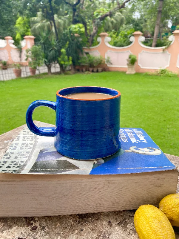 Retro polka dot mug-Blue Vigo mug