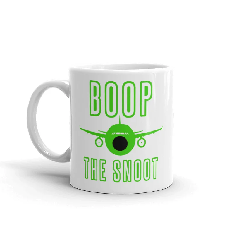 Vintage porcelain teacup-BOOP THE SNOOT (GREEN) White glossy mug