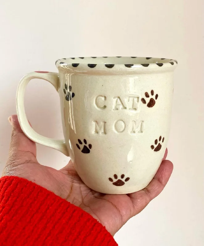 Insulated latte coffee cup-Cat mom Gloria mug