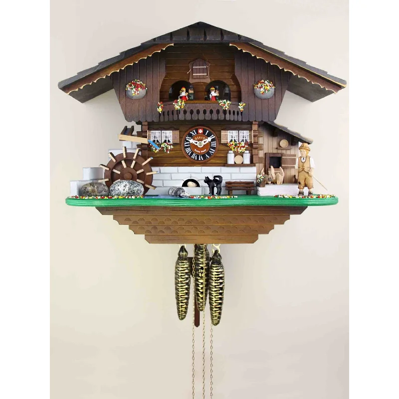 Matte finish table vase-Loetscher - Cat & Mouse Swiss Cuckoo Clock - Made in Switzerland