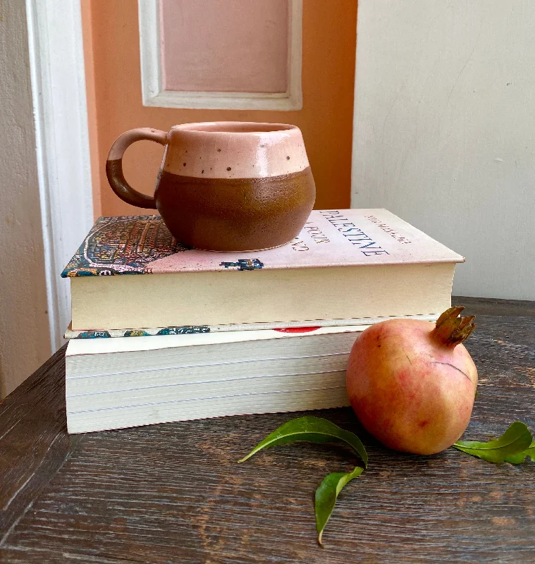 Elegant stemless wine cup-Chai pink and terracotta Malmo mugs