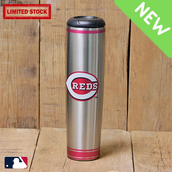 Odor-resistant stainless cup-Cincinnati Reds Metal Dugout Mug | Stainless Steel Baseball Bat Mug