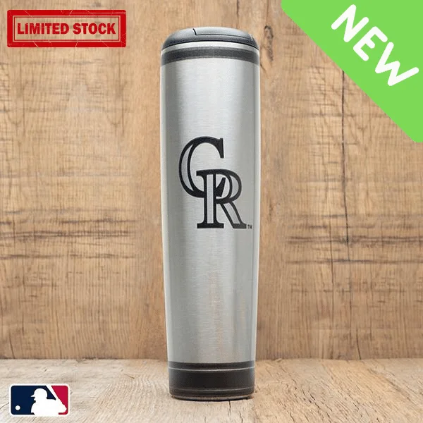 Festive holiday coffee mug-Colorado Rockies Metal Dugout Mug | Stainless Steel Baseball Bat Mug