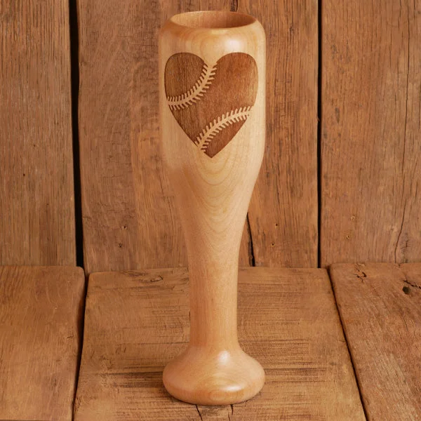 Artisan pottery tea cup-Baseball Bat Wined Up Heart with Laces | Dugout Mugs®