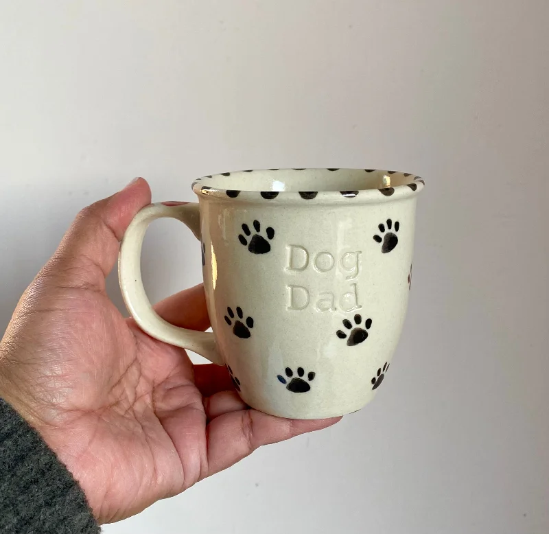 Double-walled glass tumbler-Dog dad Gloria mug