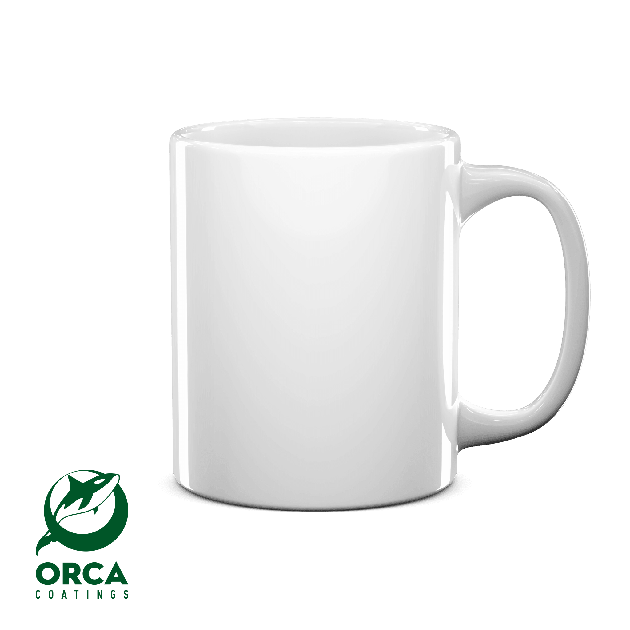 Durable melamine drinking cup-[GREEN ORCA] 11 oz White Sublimation Mug - 36/PK