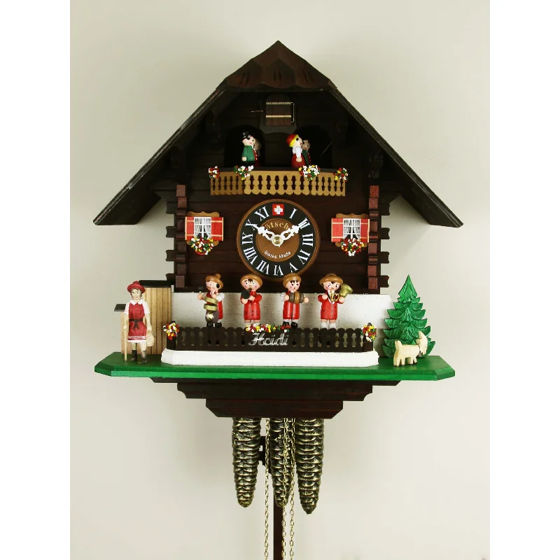 Rustic farmhouse lantern-Loetscher - Heidi & the Musicians - One Day Swiss Cuckoo Clock - Made in Switzerland