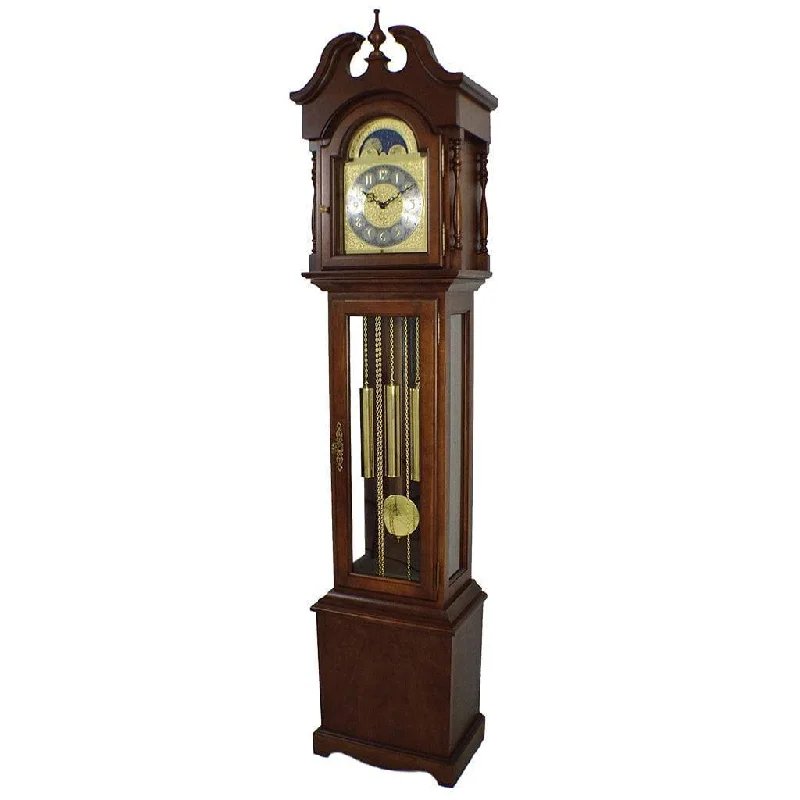 Plush area rug-Hermle Grandmother Clock DIY Kit, 451 Chain Driven Westminster Chime Movement, Cherry