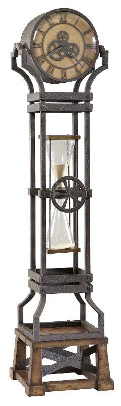 Abstract canvas wall art-Hourglass Grandfather Clock