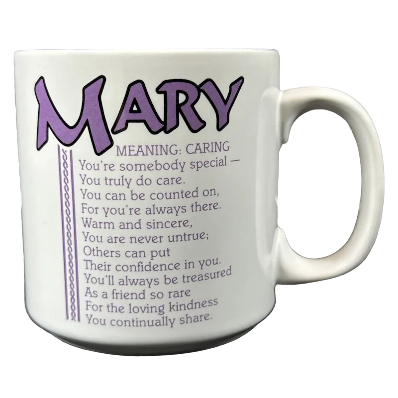 Hand-painted ceramic mug-MARY Poetry Name Lavender Interior Mug Papel