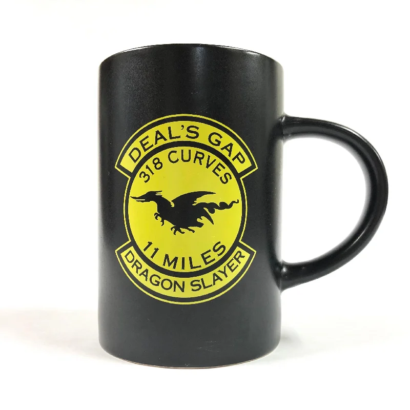 Sleek minimalist tumbler-Mug - Dragon Slayer Black & Yellow