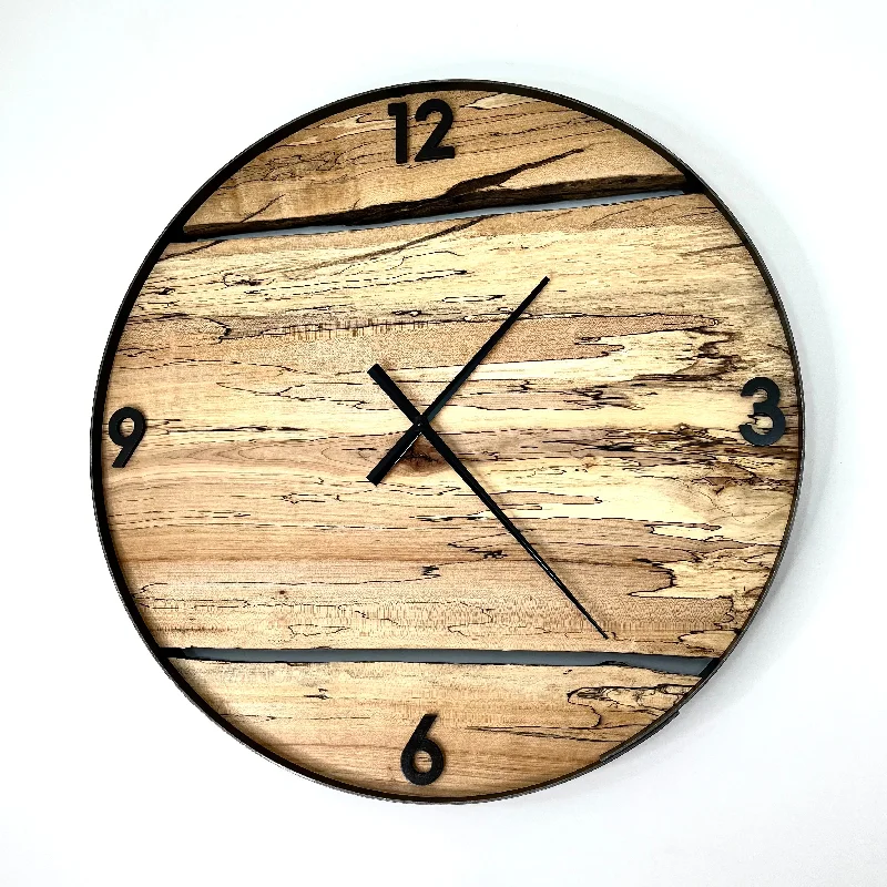 Ceramic table vase-*NEW // 25” Spalted Maple Live Edge Wood Clock