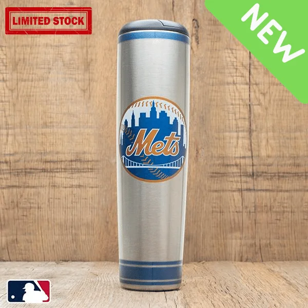 Odor-resistant stainless cup-New York Mets Metal Dugout Mug | Stainless Steel Baseball Bat Mug