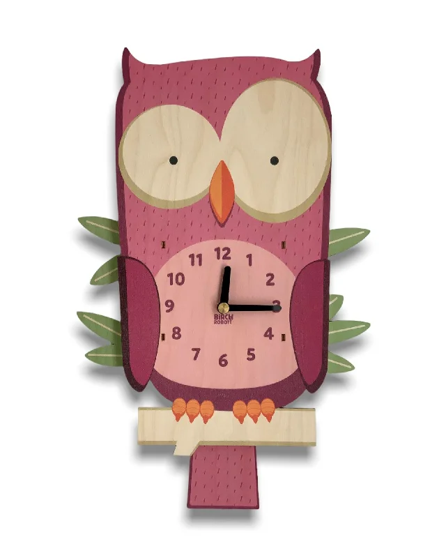 Copper wire string lights-Violet the Owl Clock