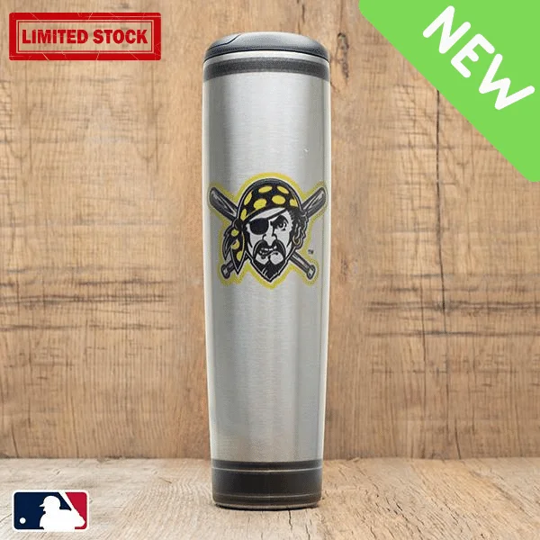 Sleek copper finish cup-Pittsburgh Pirates Metal Dugout Mug | Stainless Steel Baseball Bat Mug