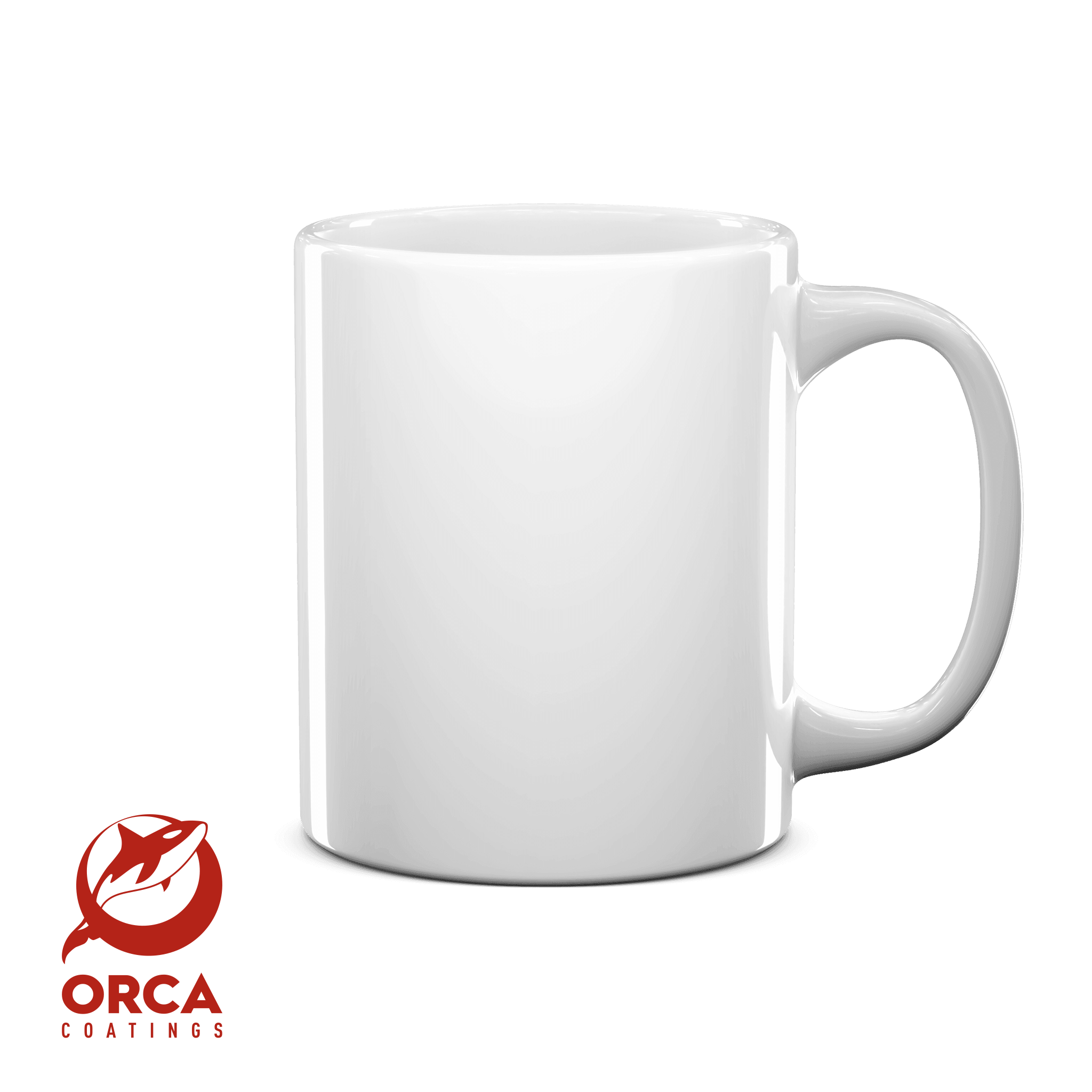 Matte finish ceramic tumbler-[RED ORCA] 11 oz White Sublimation Mug - 36/PK