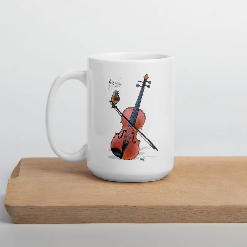 Ceramic coffee mug with handle-Songbird - 15 oz. Mug