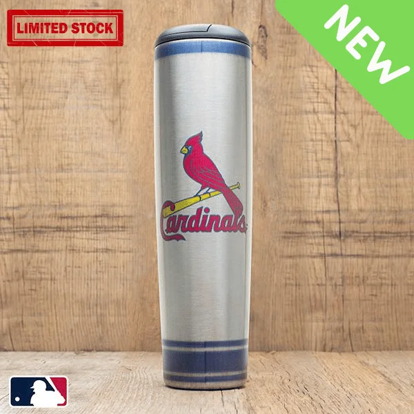 Dishwasher-safe coffee mug-St. Louis Cardinals Metal Dugout Mug | Stainless Steel Baseball Bat Mug