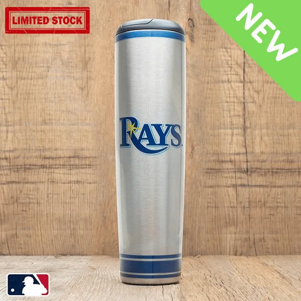 Cute animal print cup-Tampa Bay Rays Metal Dugout Mug | Stainless Steel Baseball Bat Mug