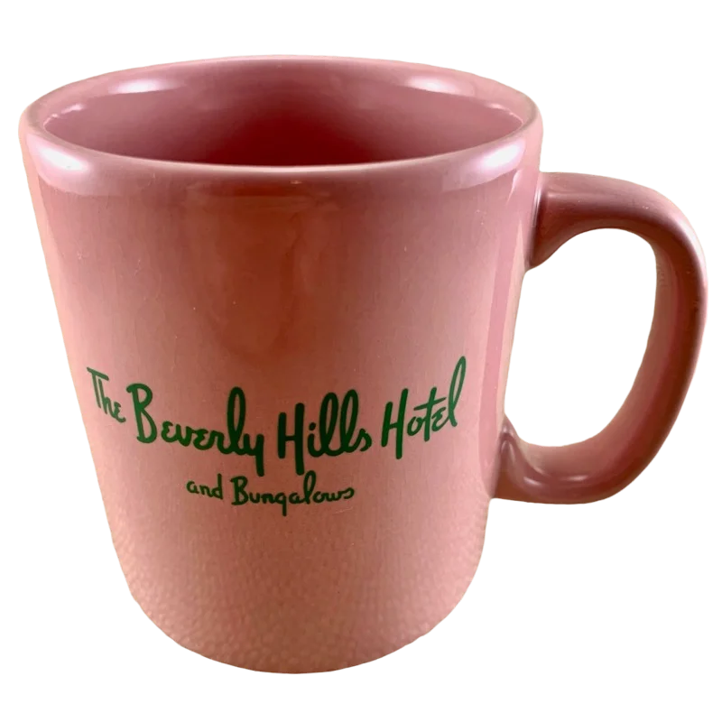 Portable iced coffee cup-Beverly Hills Hotel And Bungalows Mug Kiln Craft