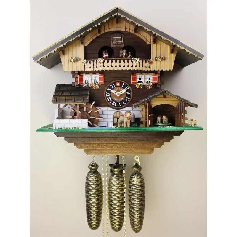 Wooden jewelry organizer-Loetscher - The Puppy Chalet Swiss Cuckoo Clock - Made in Switzerland