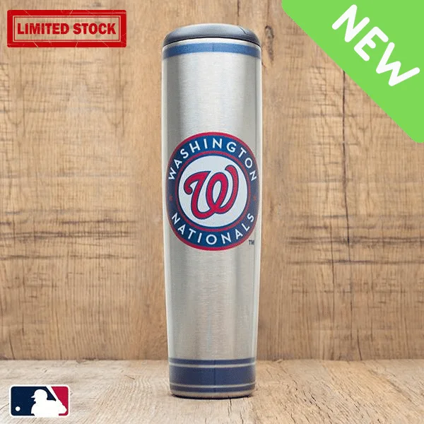 Eco-friendly wheat straw cup-Washington Nationals Metal Dugout Mug | Stainless Steel Baseball Bat Mug