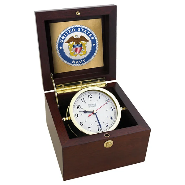 Eco-friendly cork coasters-Weems & Plath U.S. Navy Square Box Alarm Clock - #8 Emblem