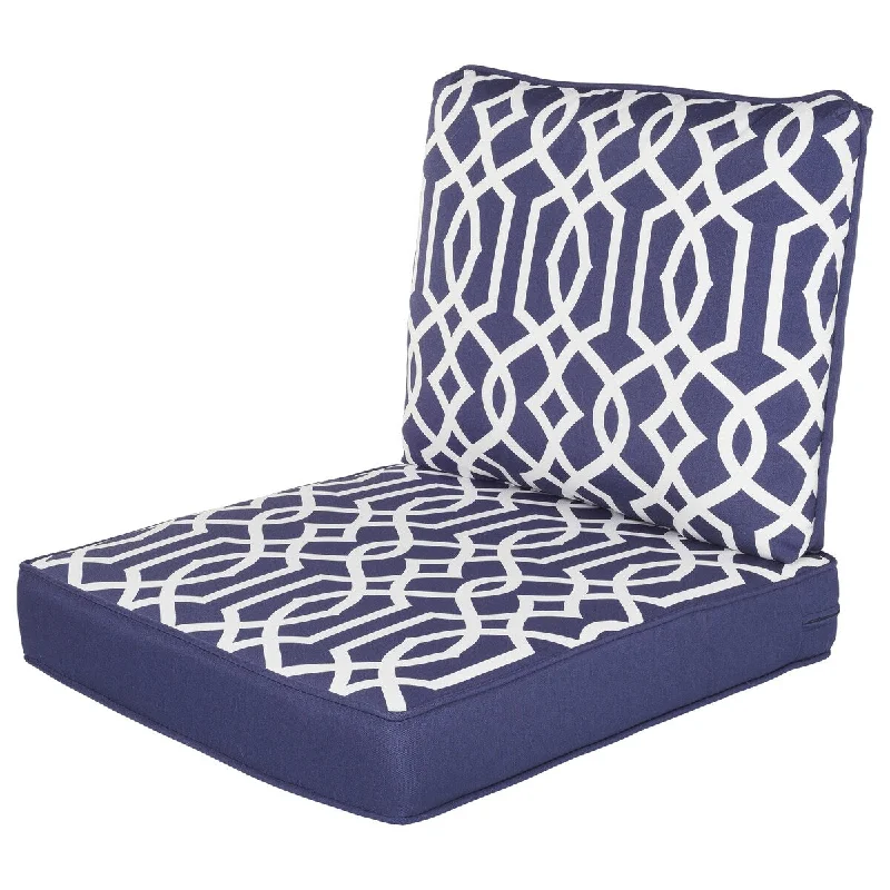 Navy Blue Lattice