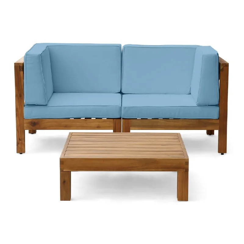 teak +blue cushion