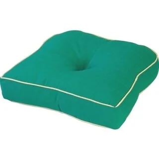 Sleek acrylic photo frame-Outdoor Solid Teal Single U Gussett Cushion Set of 2