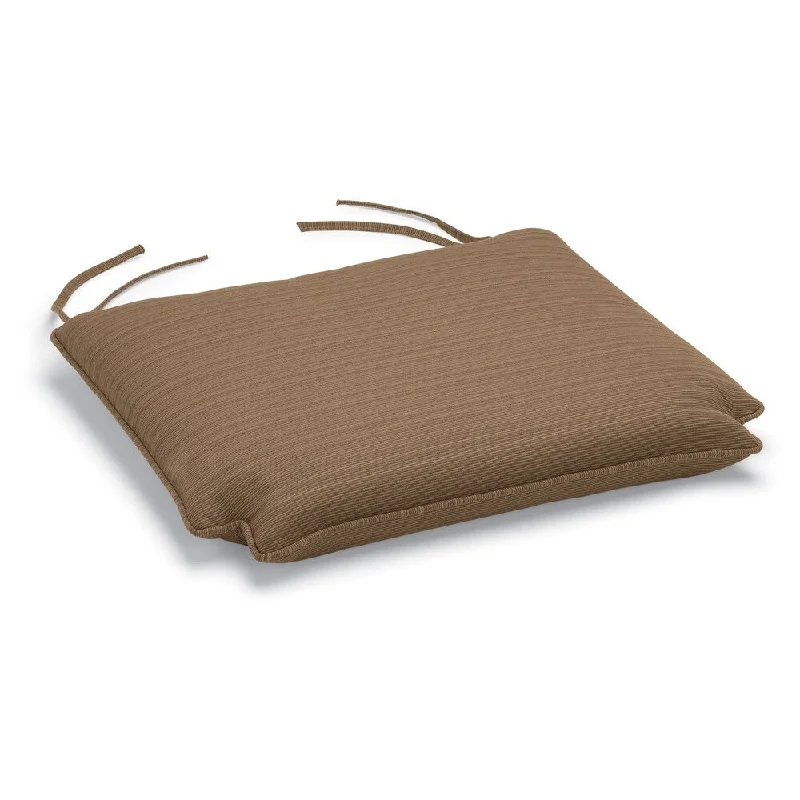 Nordic knit cushion cover-Oxford Garden Sunbrella® Wexford Dupione Walnut Armchair Cushion