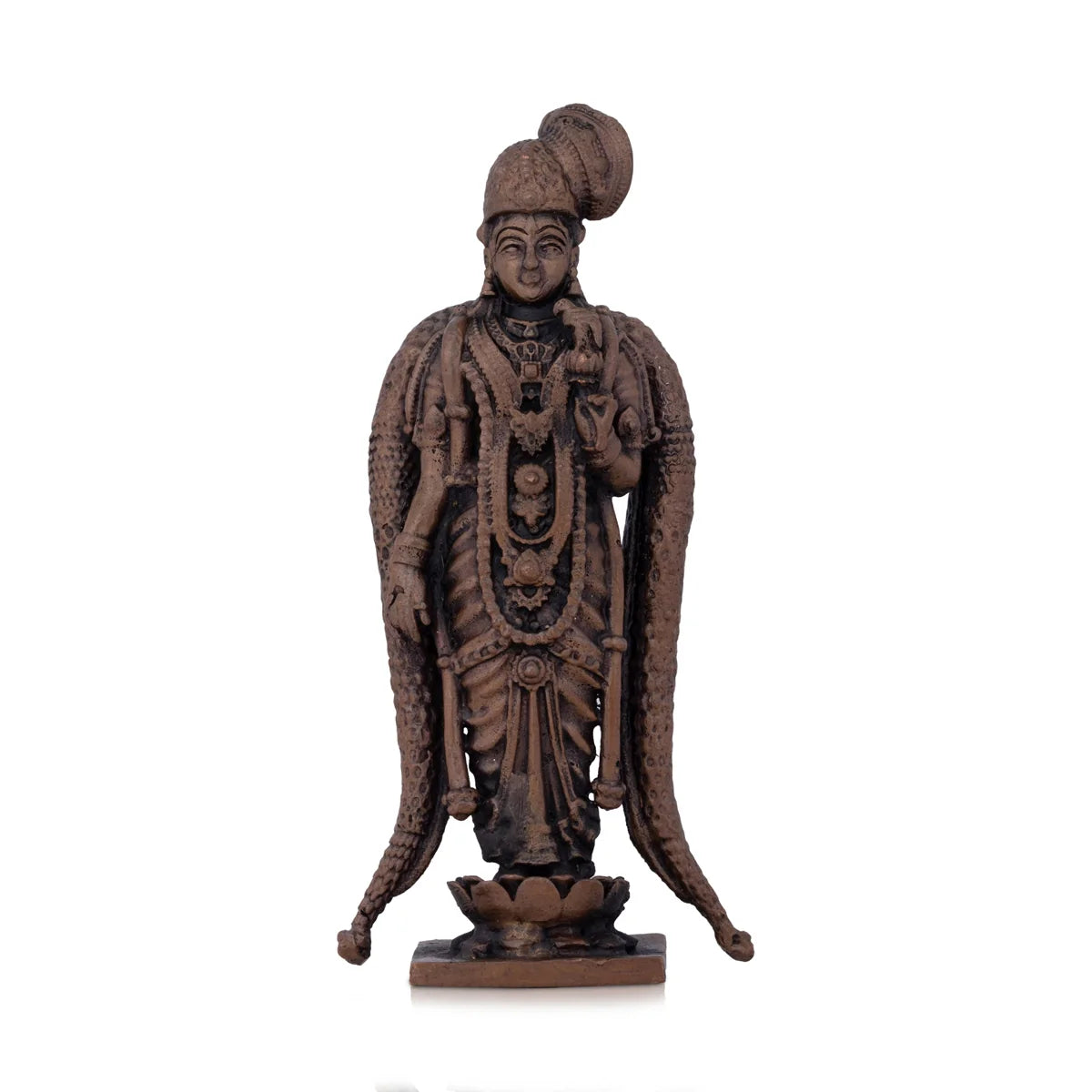 Abstract canvas wall art-Andal Statue - 4.5 x 2.5 Inches | Copper Idol/ Goda Devi Idol for Pooja/ 275 Gms Approx