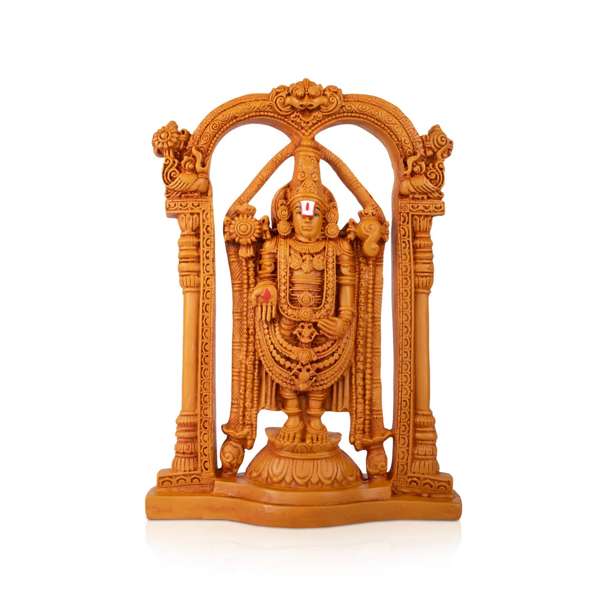 Sleek black plant stand-Balaji Murti - 14 x 7 Inches | Wooden Polish Balaji Statue/ Balaji Idol for Pooja