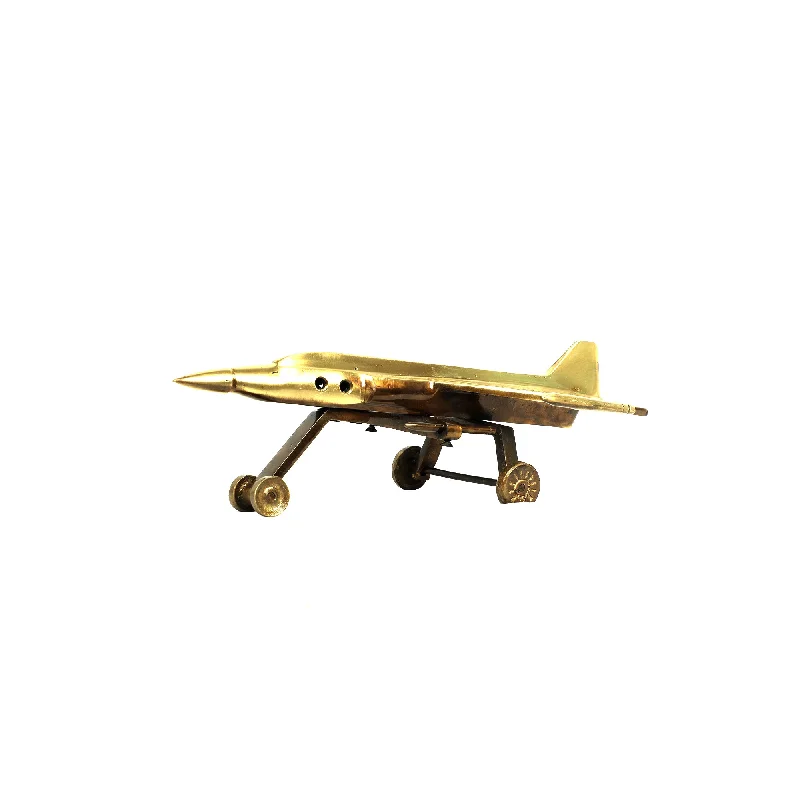 Sleek black plant stand-Brass Airjet Toy