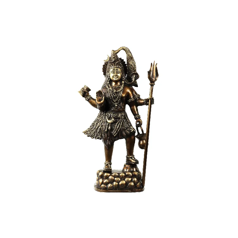 Matte black photo frame-Brass Lord Shiva