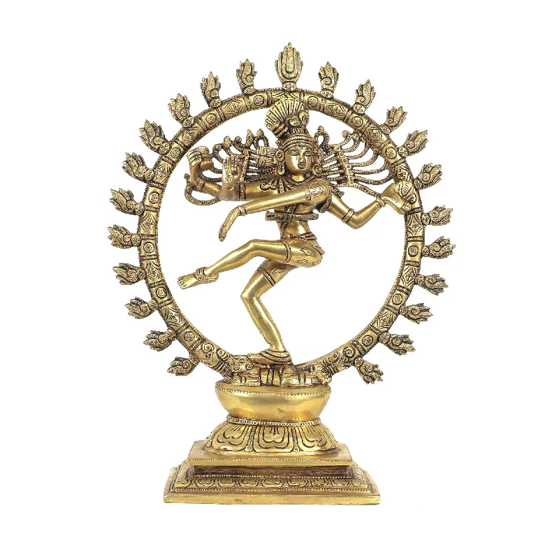 Vintage enamel wall clock-Brass Nataraja