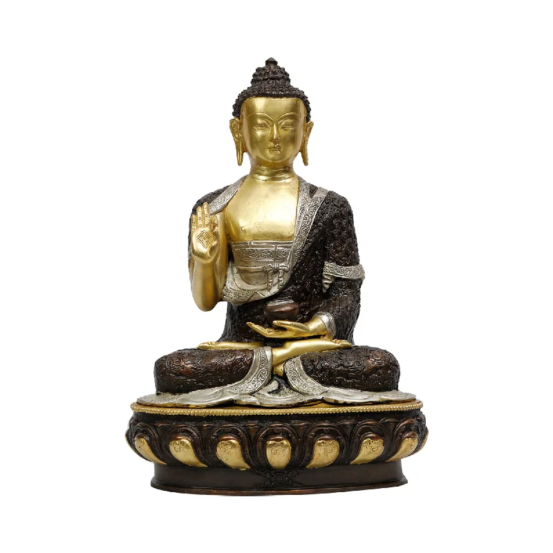 Minimalist brass sculpture-Dragon Buddha Statue