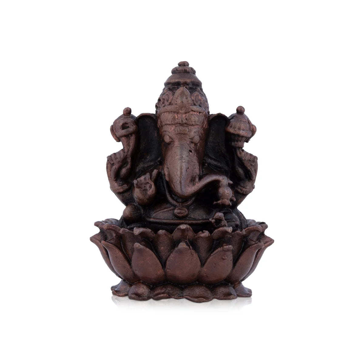 Eco-friendly cork coasters-Ganesh Murti - 2.5 x 1.5 Inches | Copper Idol / Ganesh Statue Sitting On Lotus for Pooja/ 190 Gms Approx