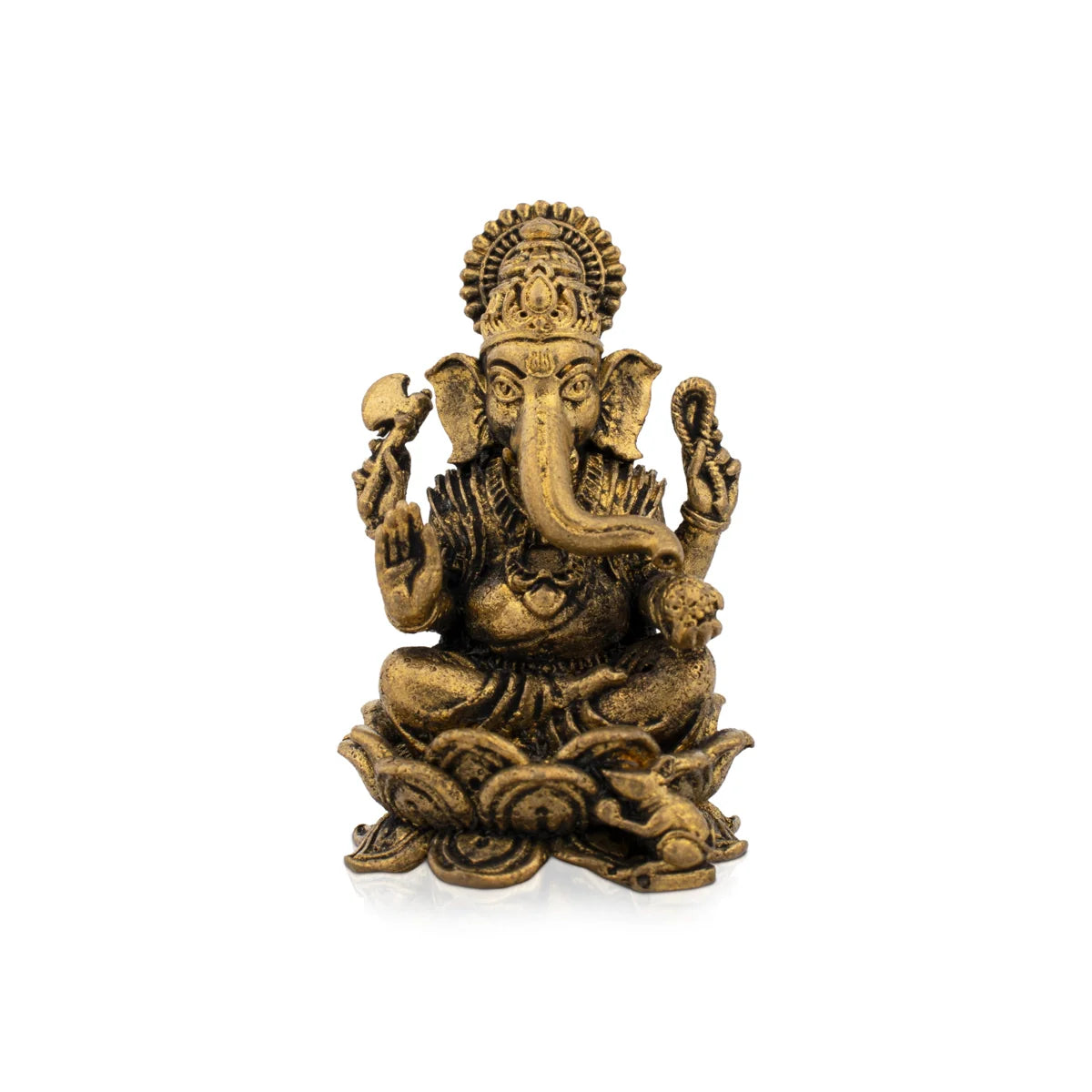 Polished stone bookends-Ganesh Statue - 1.5 x 1 Inches | Brass idol/ Vinayaka Idol / Ganesh Idol for Pooja