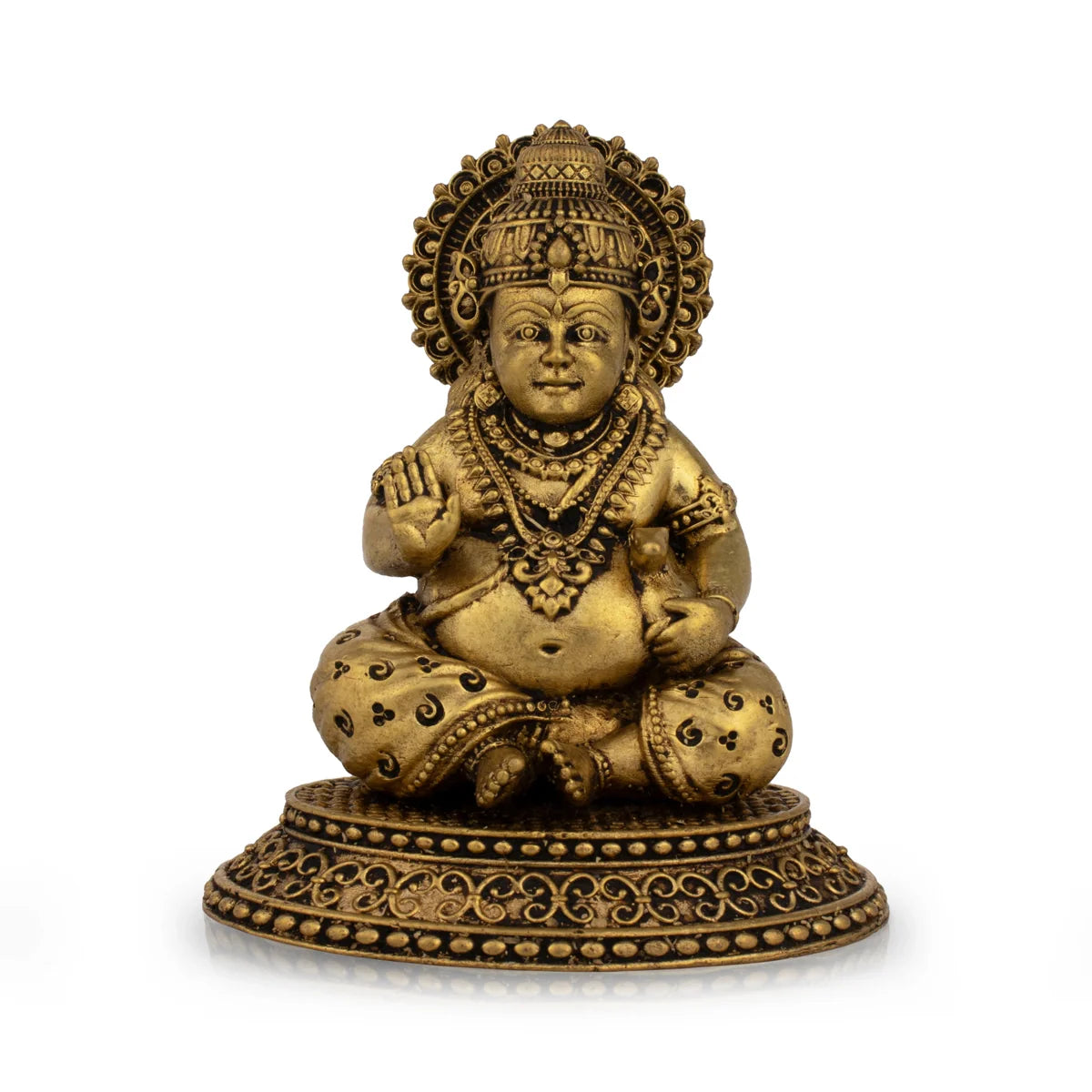 Modern LED floor lamp-Kubera Statue - 4 x 4 Inches | Kuber Murti/ Brass Idol/ kuberan idol for Pooja/ 440 Gms Approx