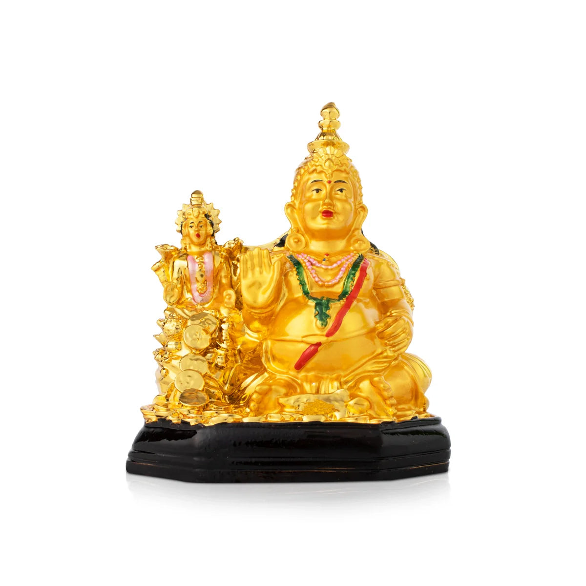 Sleek acrylic photo frame-Lakshmi Kuberar - 6.5 x 5.5 Inches | Resin Golden Polish Statue/ Kuber Lakshmi Idol for Pooja