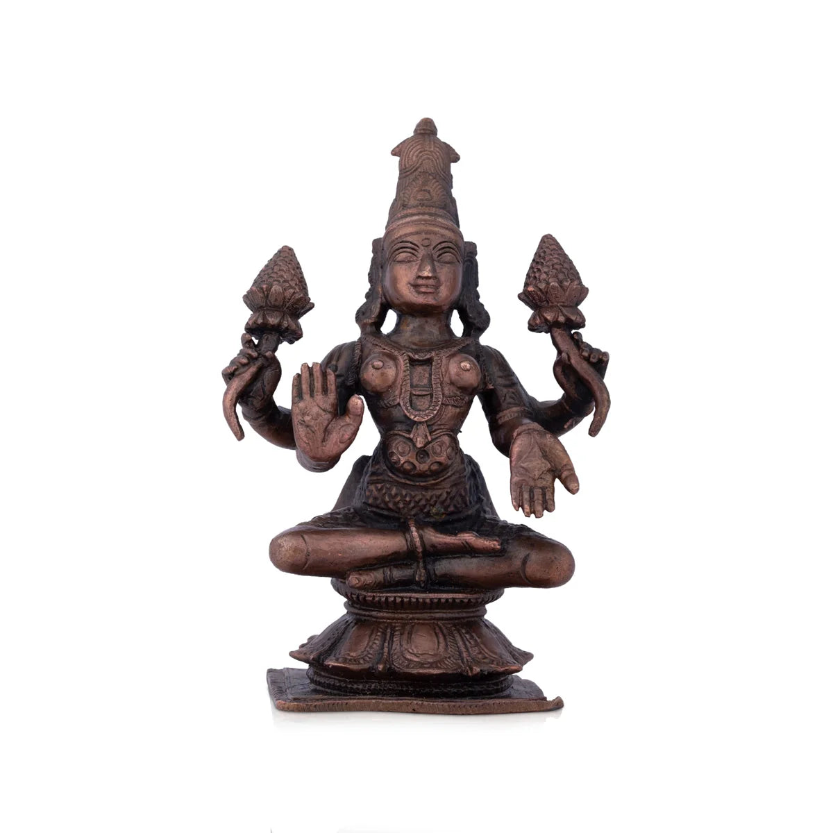 Bright neon wall sign-Laxmi Devi Statue - 5 x 3 Inches | Lakshmi Statue / Copper Idol/ Maha Laxmi Idol for Pooja/ 575 Gms Approx