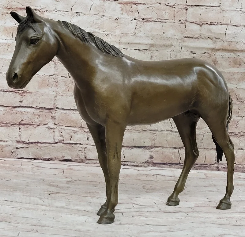 Rustic farmhouse lantern-Lost Wax Method Arabian Horse Bronze Statue by P.J Mene - Equestrian Decor