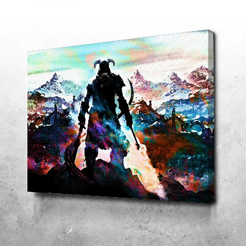 Plush chenille blanket-Abstract Skyrim Canvas Set