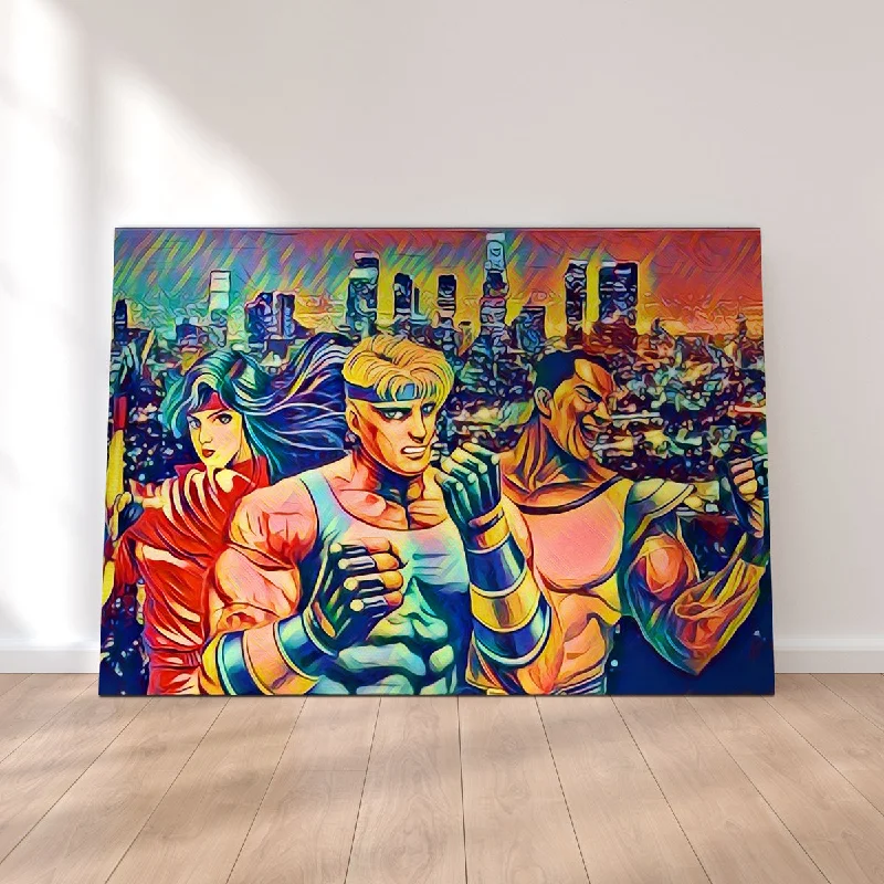 Gold-plated table centerpiece-Abstract Streets of Rage Canvas Set