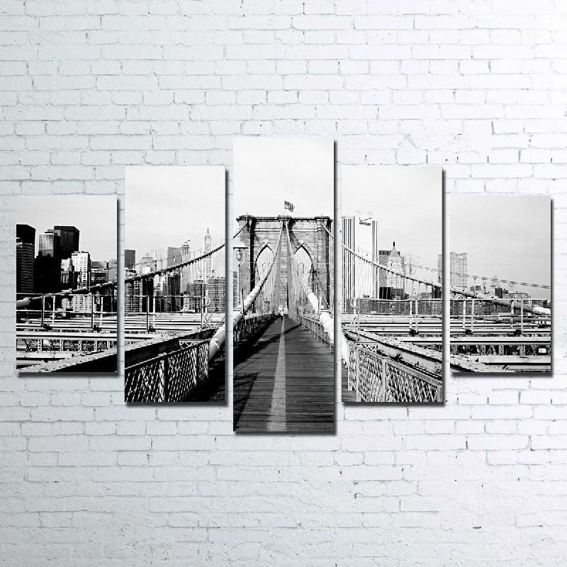 Ombre gradient vase-Brooklyn Bridge Flag Canvas Set