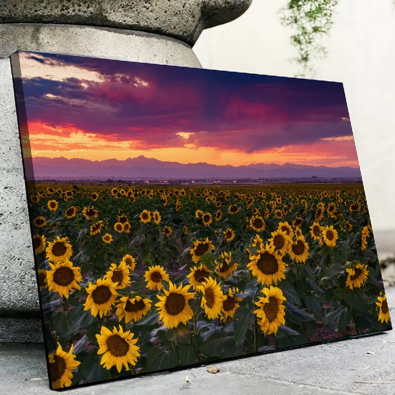 Polished stone bookends-Colorado Sunflowers Canvas Set